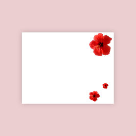 Bloc De Notas Red Hibiscus Notepad