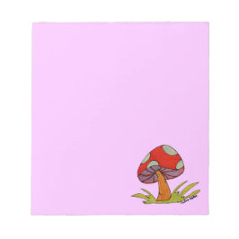 Bloc De Notas Red Mushroom with purple background