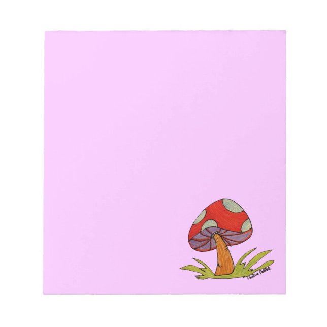 Bloc De Notas Red Mushroom with purple background (Frente)