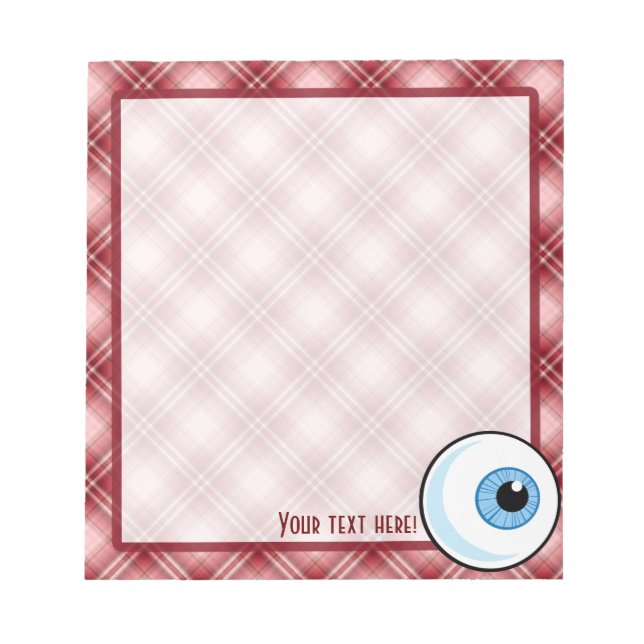 Bloc De Notas Red Plaid Eyeball (Frente)
