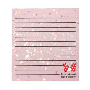 Bloc De Notas Red polka dots vibrant Ribbon