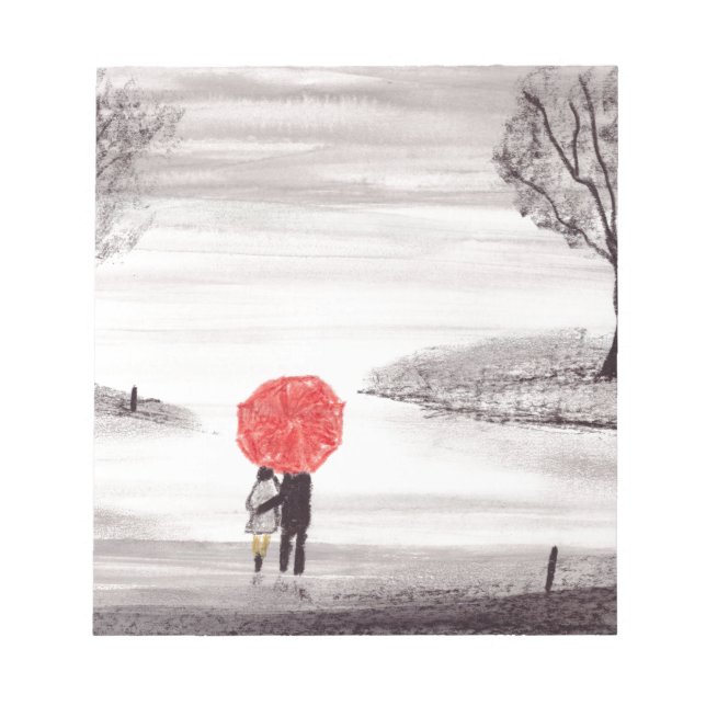 Bloc De Notas Red umbrella love couple (Frente)