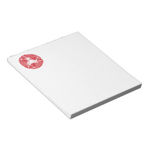 Bloc De Notas Red Whirling Koi Carp Fish Group Classic SqN2