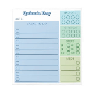 Bloc De Notas Redes de seguimiento del Día Verde Azul