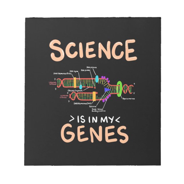 Bloc De Notas Regalo científico | La Ciencia Está En Mis Genes (Frente)