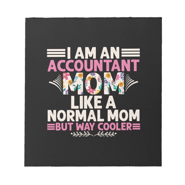 Bloc De Notas Regalo contable | Soy Una Mamá Contable (Frente)