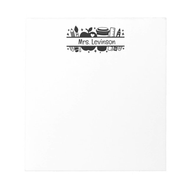 Bloc De Notas Regalo de agradecimiento del profesor del Notepad  (Frente)