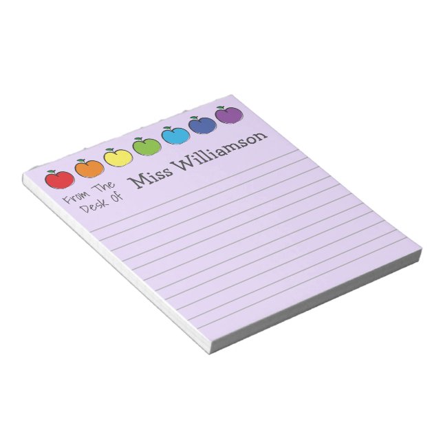 Bloc De Notas Regalo de Agradecimiento para Maestros de Crayones (Lado Derecho)
