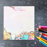 Bloc De Notas Regalo de Apreciación de Profesores de Arte de Acu<br><div class="desc">Celebra la creatividad y pasión de los educadores de arte con nuestro lindo Watercolor Art Teacher Apreciación Notepad Personalizado! Específicamente diseñado para profesores de arte, este encantador bloc de notas muestra una frontera caprichosa llena de múltiples imágenes clipart de suministros de pintura -pinceles, pinturas y el delantal de un artista-...</div>