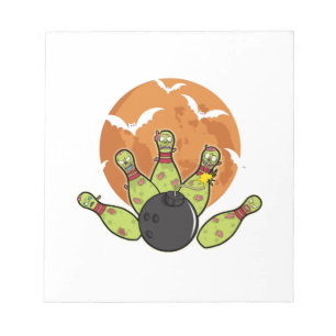Bloc De Notas Regalo de bolos de Halloween con zombies y murciél