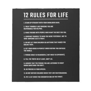 Bloc De Notas Regalo De Cumpleaños 12 Reglas De Vida