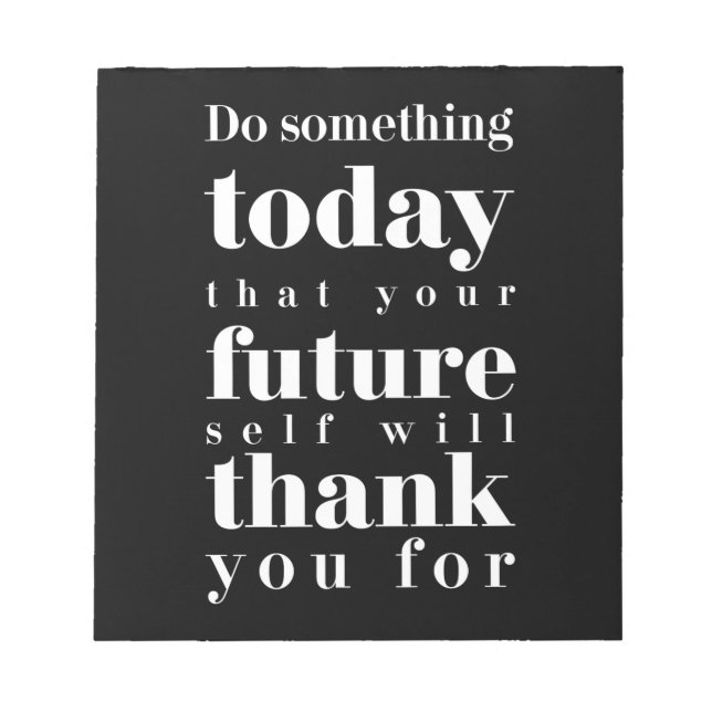 Bloc De Notas Regalo de cumpleaños haga algo hoy (Frente)