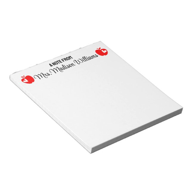 Bloc De Notas Regalo de empleo para profesores personalizados de (Lado Derecho)