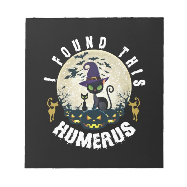 Bloc De Notas Regalo de Halloween | Encontré Este Cumpleaños Hum (Frente)