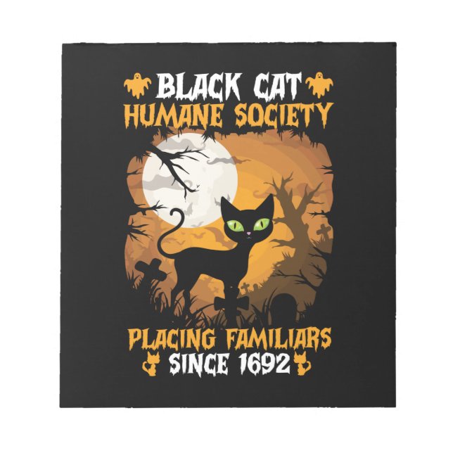 Bloc De Notas Regalo de Halloween | Familiares de la Sociedad Hu (Frente)