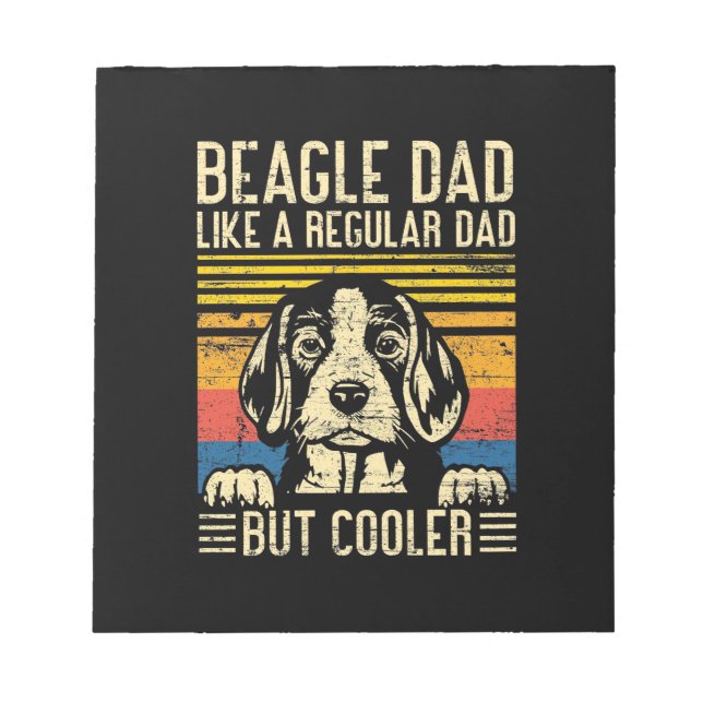 Bloc De Notas Regalo de Navidad | Papá Perro Beagle (Frente)