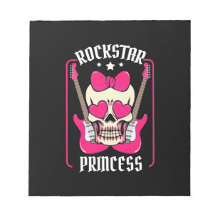 Bloc De Notas Regalo de Navidad Rockstar Princess Skull