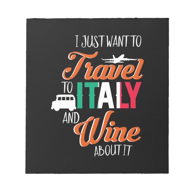 Bloc De Notas Regalo de Navidad | Viajes A Italia Y Vino Al Resp (Frente)