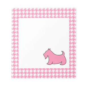 Bloc De Notas Regalo de Notepad de Escuela Terrier Pink