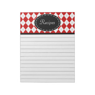 Bloc De Notas Regalo de Notepad de Receta de Cocina