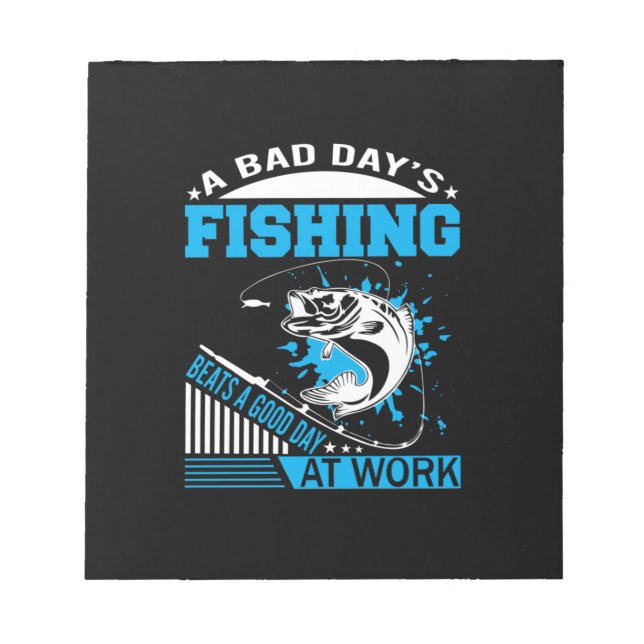 Bloc De Notas Regalo de pesca Un buen día de pesca (Frente)
