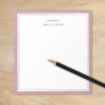 Bloc De Notas Regalo de profesor de monograma Minimalista de Mau<br><div class="desc">Diseño moderno de borde minimalista en una variedad de colores de tendencia. Personalízalo con tu nombre monograma u otro texto personalizado. Utilice las herramientas de diseño para elegir sus propias fuentes y colores de fondo. Una idea de regalo sencilla y discreta para profesores o papelería personal para todo aquel que...</div>