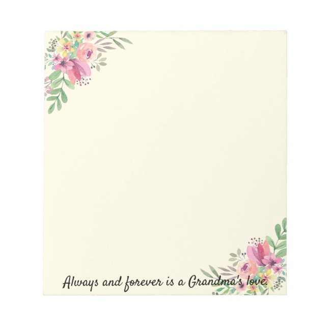 Bloc De Notas Regalo para la abuela Notepad TU TEXTO Abuela (Frente)