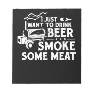 Bloc De Notas Regalo para Pitmaster de BBQ ahumado Bebida Cervez