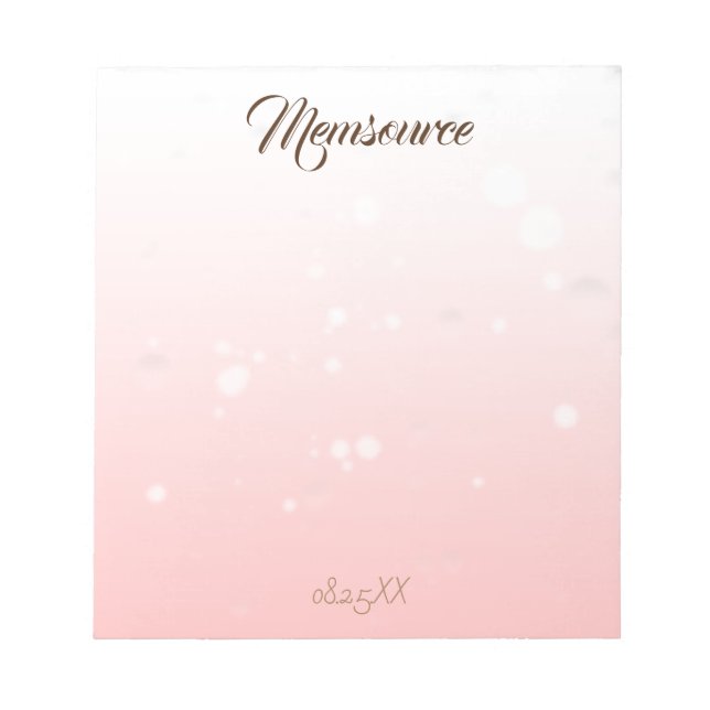 Bloc De Notas Regalo personalizado de lujo. Rosa personalizado d (Frente)