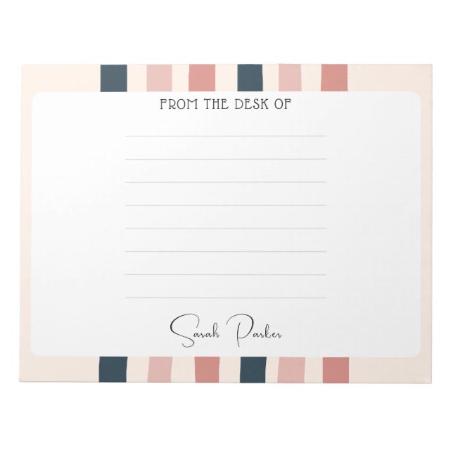 Bloc De Notas Regalo Personalizado para el Maestro de parte de (Frente)