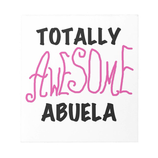 Bloc De Notas Regalos de Abuela Totalmente Increíbles en Rosa (Frente)