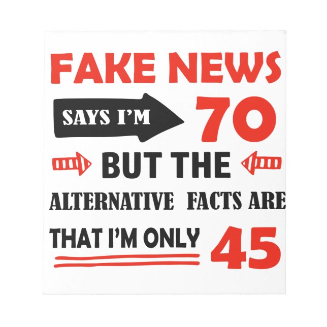 Bloc De Notas Regalos de cumpleaños de 70 años (Frente)