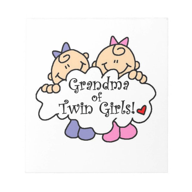 Bloc De Notas Regalos de la abuela de los Chicas gemelos (Frente)