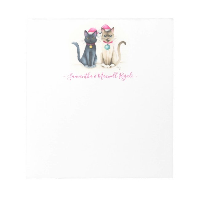 Bloc De Notas Regalos de Navidades de Notepads para gatos (Frente)