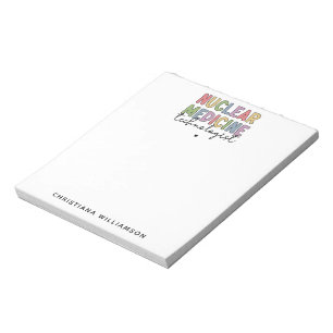 Bloc De Notas Regalos del personalizado Técnico de Medicina Nucl