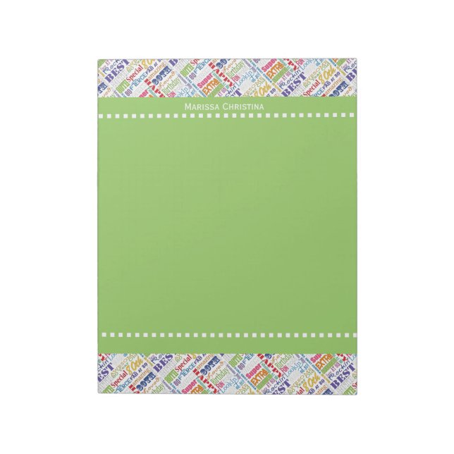 Bloc De Notas Regalos Personalizados de la Fiesta de Cumpleaños  (Lado Izquierdo)