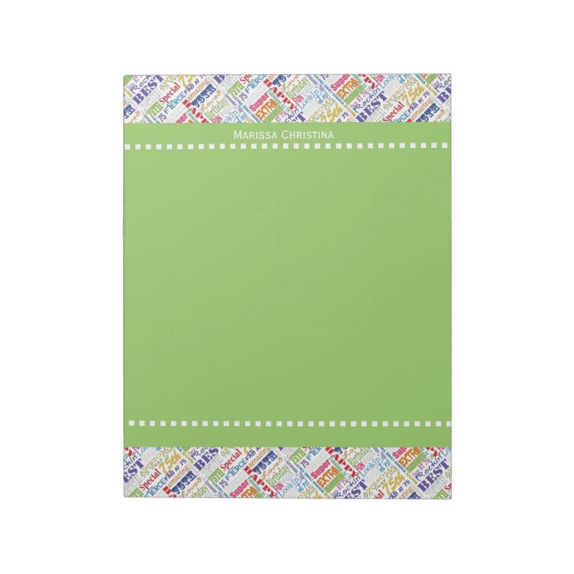 Bloc De Notas Regalos Personalizados de la Partida de Cumpleaños (Lado Izquierdo)
