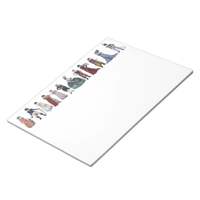 Bloc De Notas Regency Historic Fashion Art - Notepad Grande #1 (Lado Derecho)