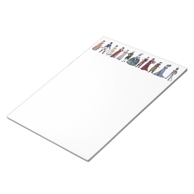 Bloc De Notas Regency Historic Fashion Art - Notepad Grande #2 (Lado Derecho)