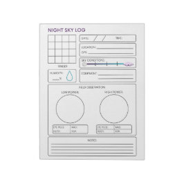 Bloc De Notas Registro de cielo nocturno