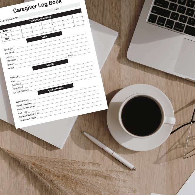 Bloc De Notas Registro de cuidadores, cuidado, notoriedad de pad (Subido por el creador)