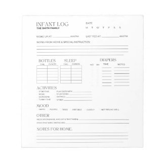 Bloc De Notas Registro de lactantes, Rastreador de lactantes, Re