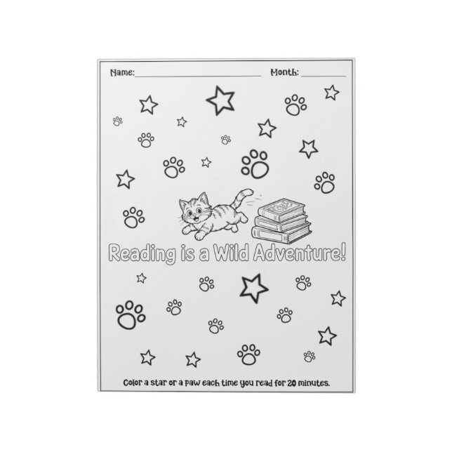 Bloc De Notas Registro de lectura para niños, libros de lectura  (Lado Izquierdo)