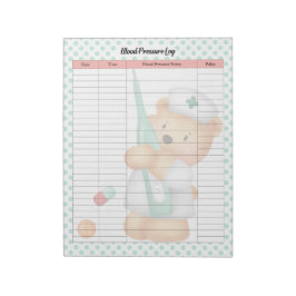 Bloc De Notas Registro de presión arterial de la enfermera