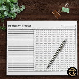 Bloc De Notas Registro Diario de Seguimiento de Medicamentos