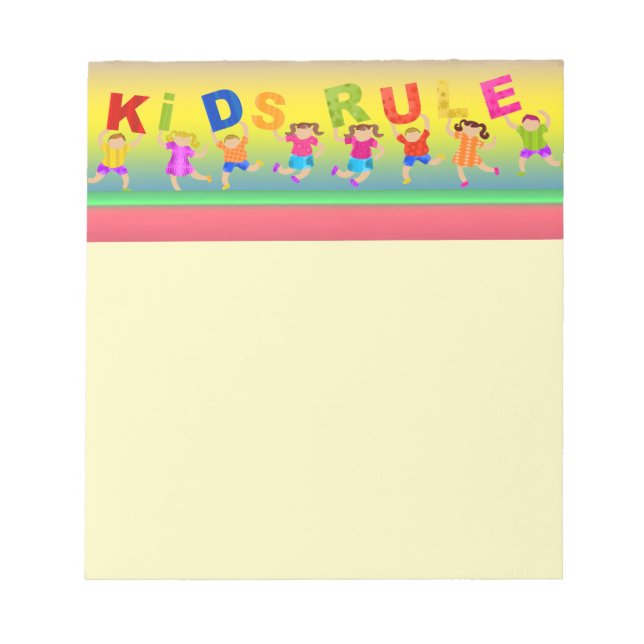 Bloc De Notas Regla de los niños (Frente)