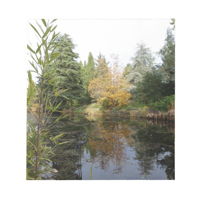 Bloc De Notas Relajante imagen del jardín, hermosos árboles... (Frente)