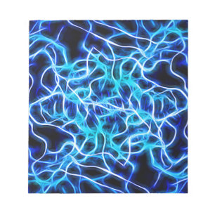 Bloc De Notas Relámpago Azul Acuático Neón Eléctrico Teal