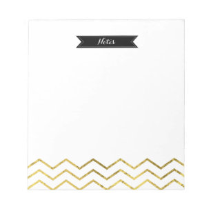 Bloc De Notas Relieve metalizado dorado Chevron