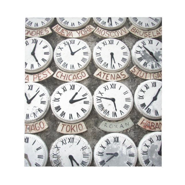Bloc De Notas Relojes internacionales (Frente)